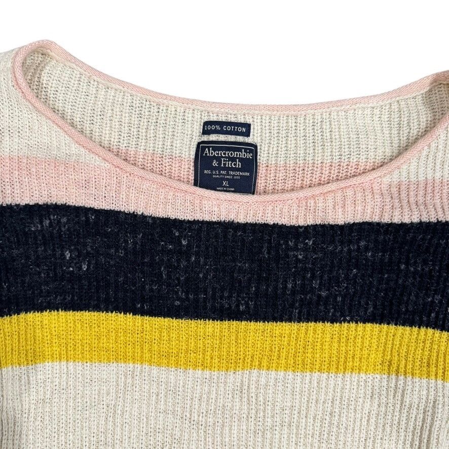 Abercrombie & Fitch Abercrombie & Fitch Striped Knitted Sweater in Multi Size XL Size XL / US 12-14 / IT 48-50 - 2 Thumbnail