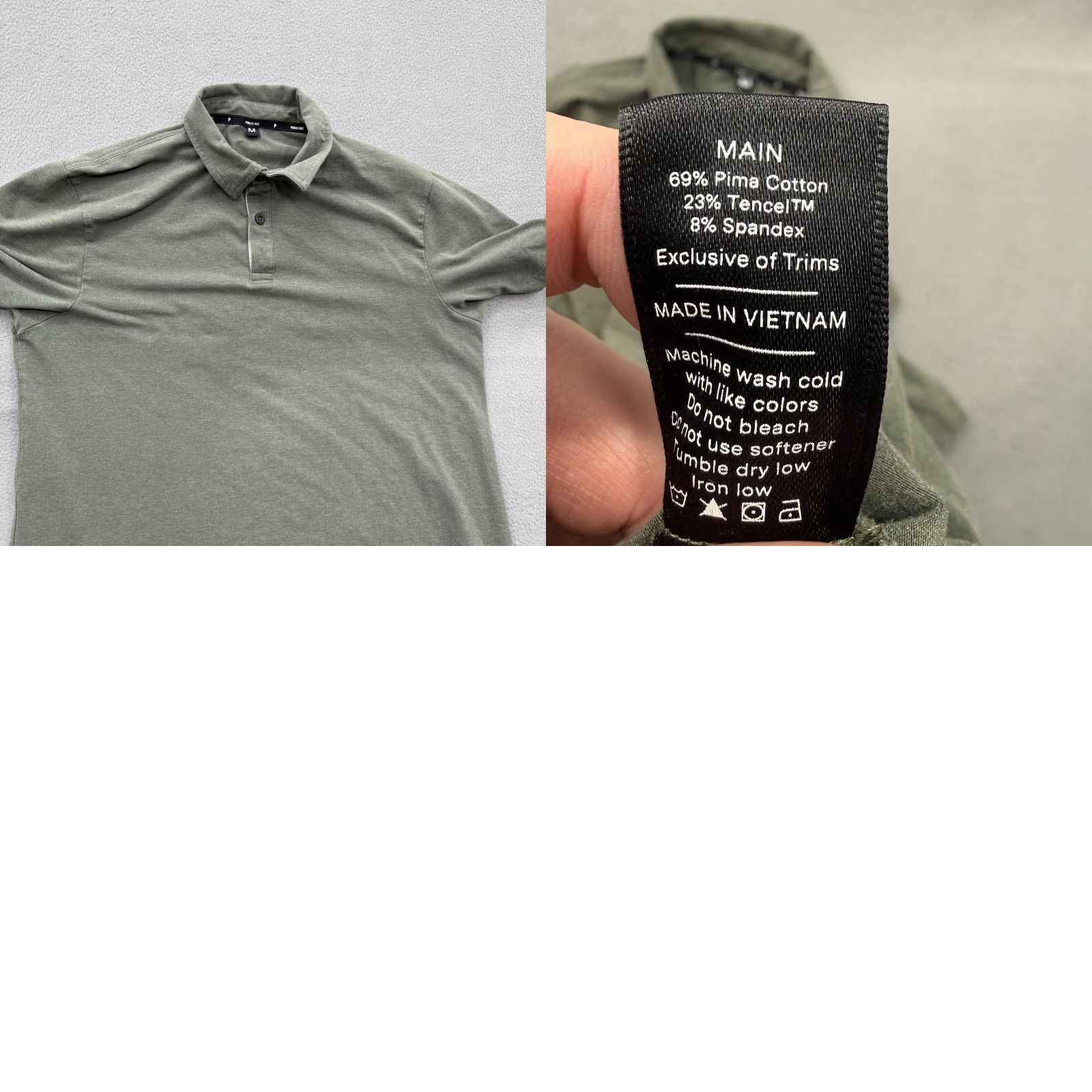 Vintage Public Rec Polo Shirt Mens M Green Pima Cotton Tencel Stretch Casual Shirt Size US M / EU 48-50 / 2 - 8 Thumbnail