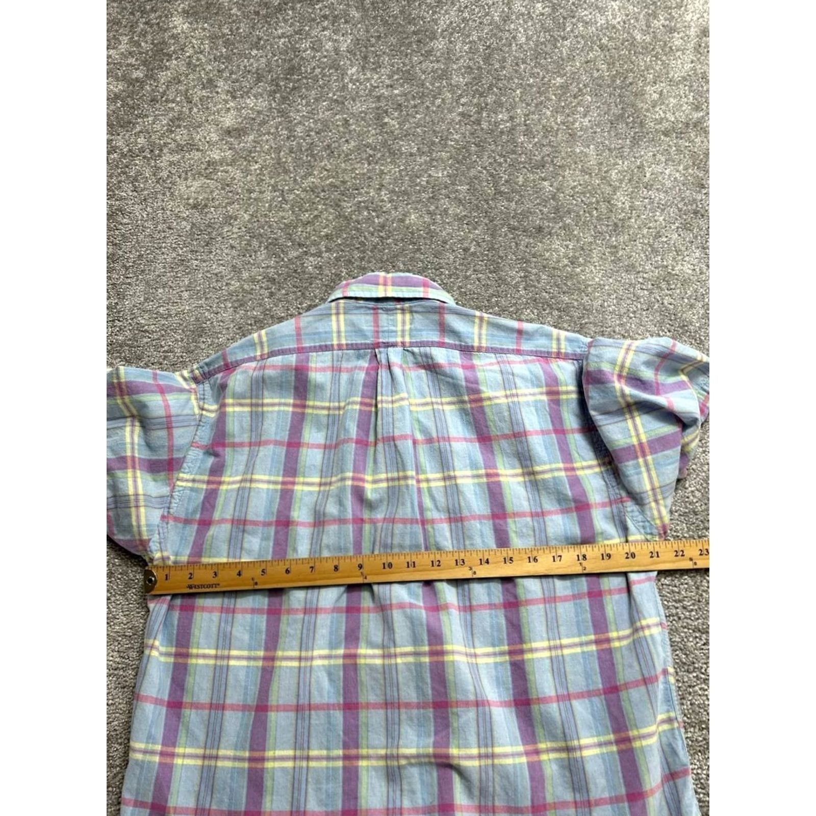 Ralph Lauren Ralph Lauren Blake Shirt Mens Medium Blue Plaid Cotton Pony Logo Button Down Size US M / EU 48-50 / 2 - 5 Thumbnail