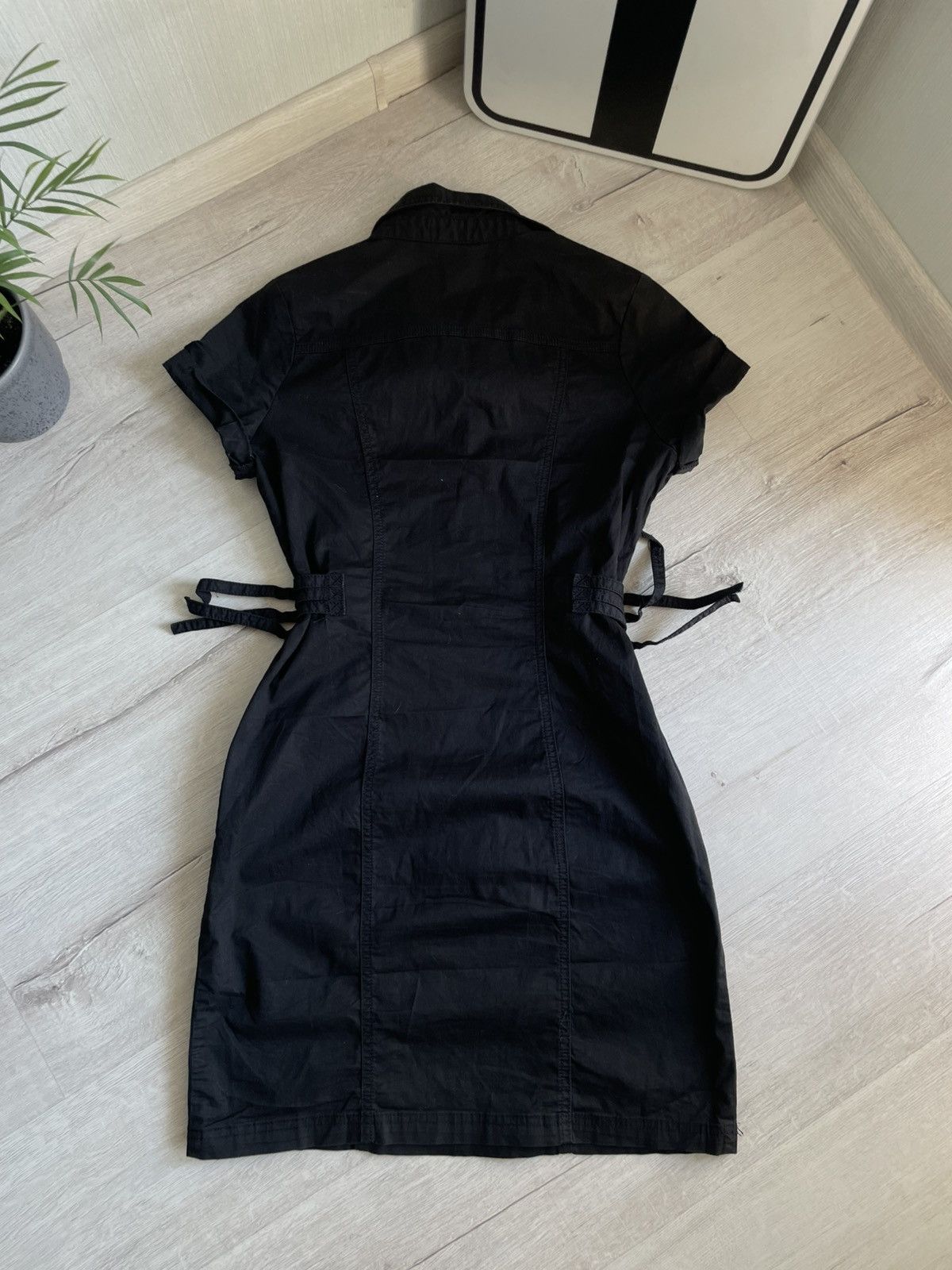 Seditionaries Vintage Y2k Abstract Mini Dress With Straps 2000s Cargo Punk Size M / US 6-8 / IT 42-44 - 12 Thumbnail