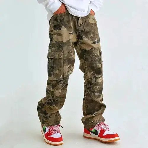 Designer × Japanese Brand × Vintage Unisex Camouflage Baggy Cargo Pant Size US 35 - 1 Thumbnail