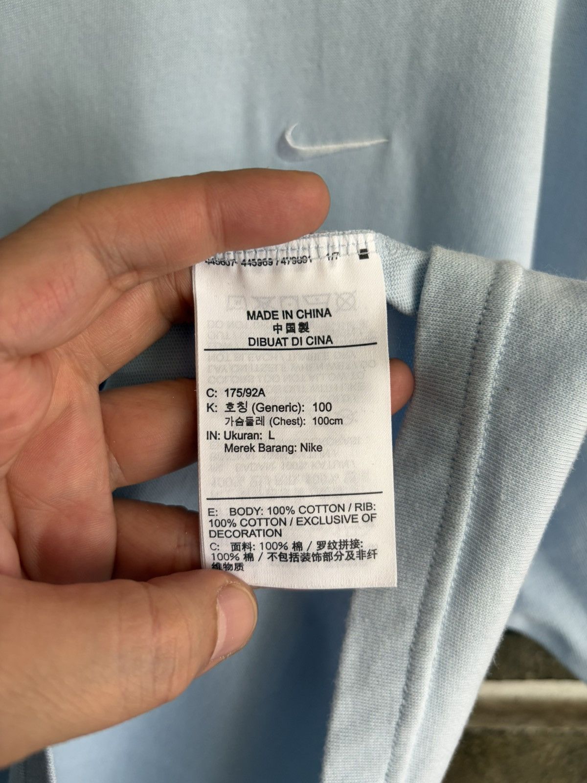 Nike Nike Lab NRG Solo Swoosh Celestine Blue Tee Size US L / EU 52-54 / 3 - 4 Thumbnail