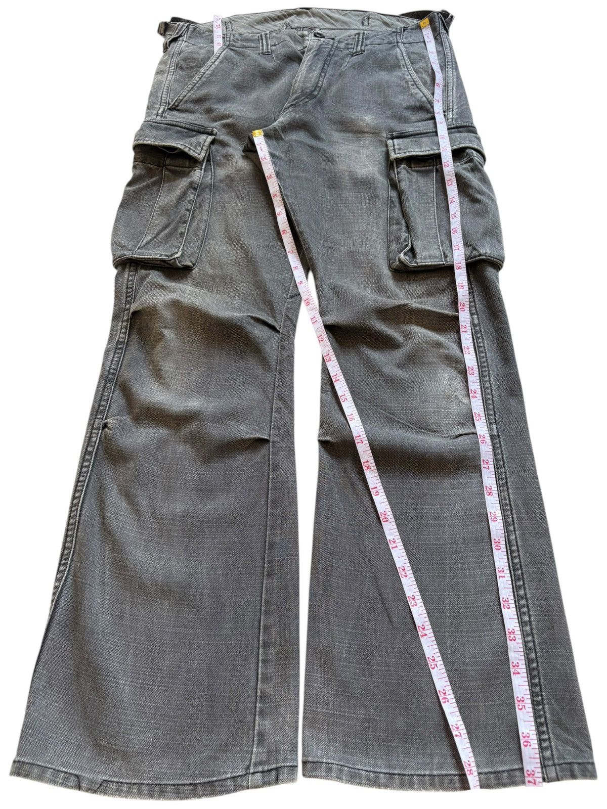 Hysteric Glamour × Japanese Brand Vintage Japanese Brand Grey Cargo Bootcut Flare Jeans Size US 32 / EU 48 - 12 Thumbnail