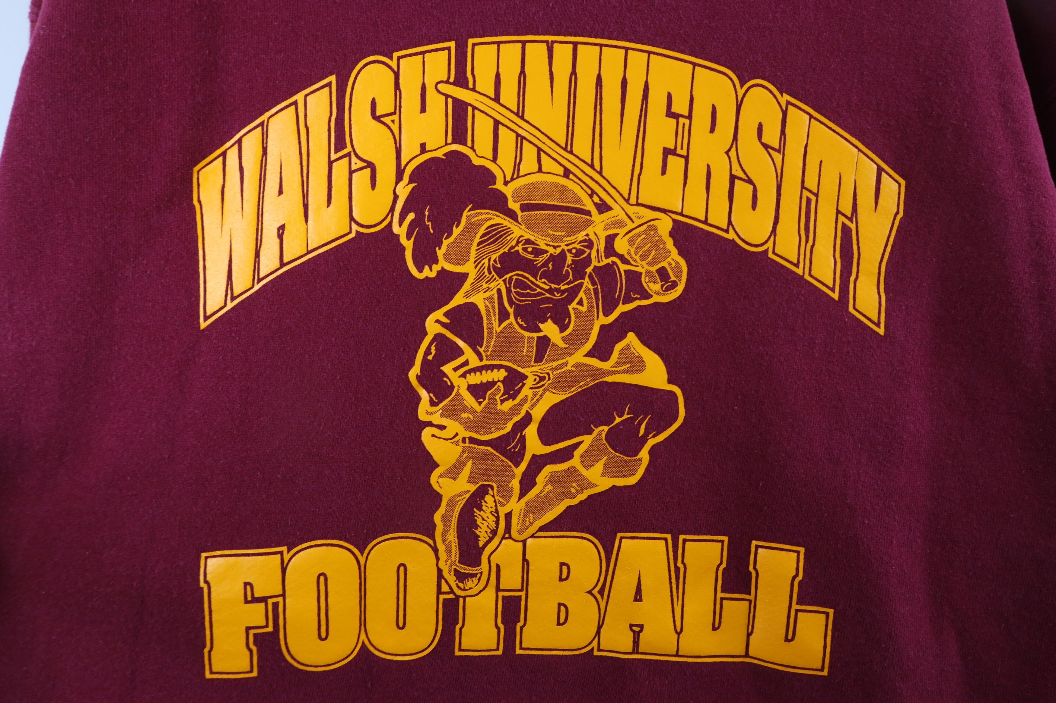 Vintage Vintage 90s Heavyweight University Football Sweatshirt Red Size US XL / EU 56 / 4 - 4 Thumbnail