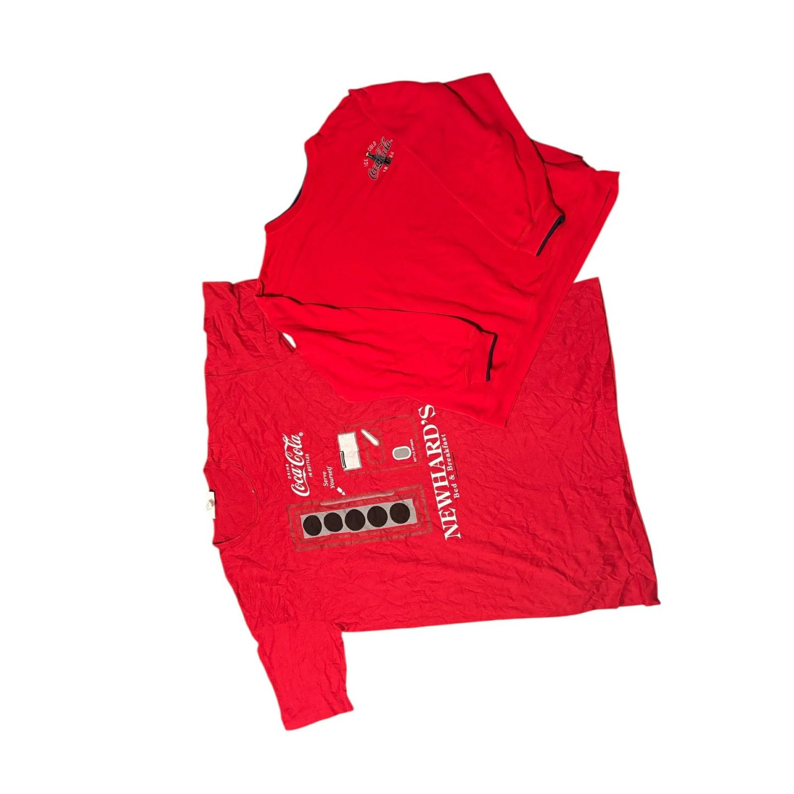 Coca Cola 2pc VTG Coca Cola Crewneck Sweatshirt Red Single Stitch XL Size US XL / EU 56 / 4 - 8 Thumbnail