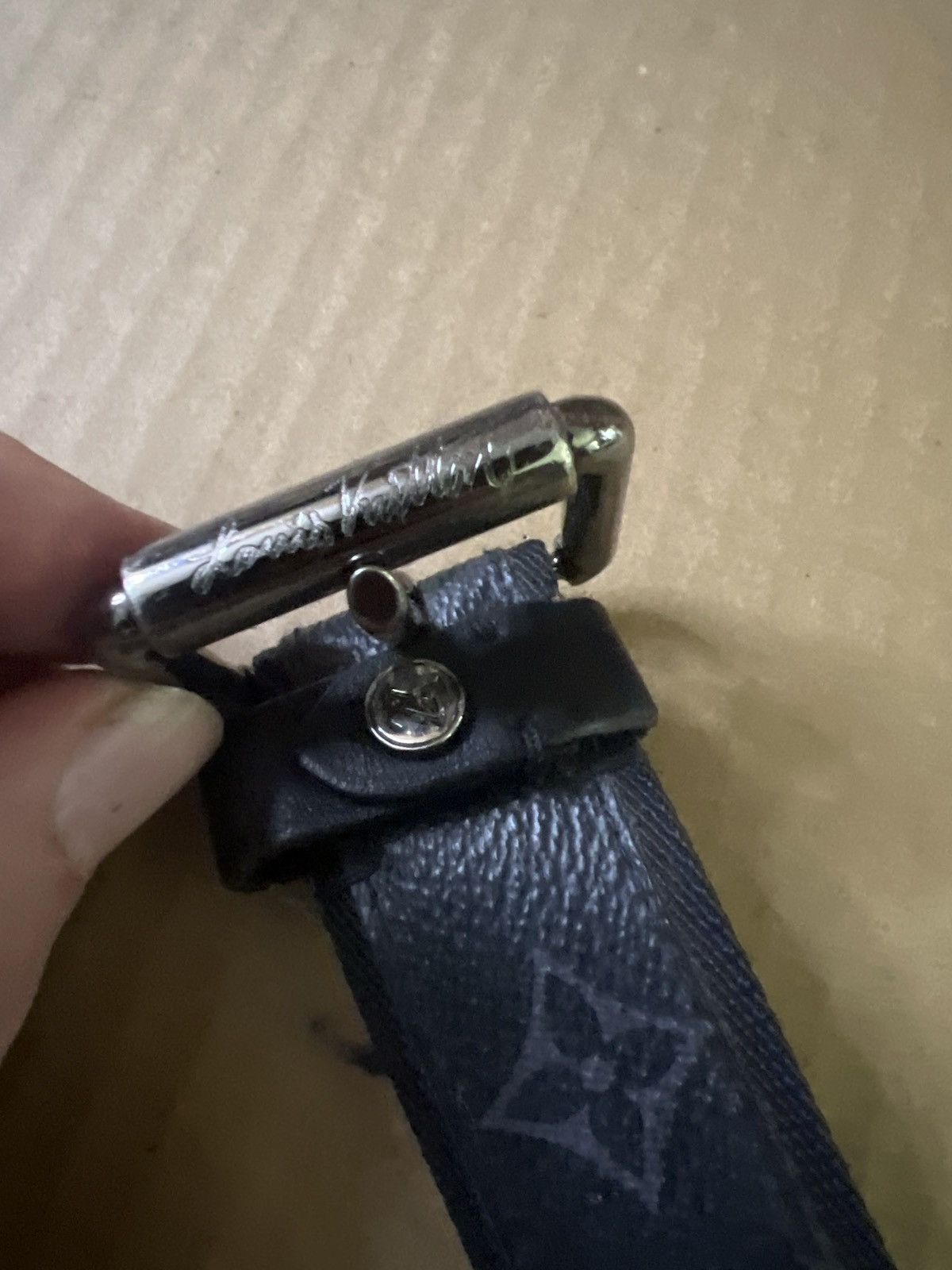 Louis Vuitton Louis Vuitton M0232 Belt Monogram Eclipse Signature 95/36 Size 36 - 2 Thumbnail