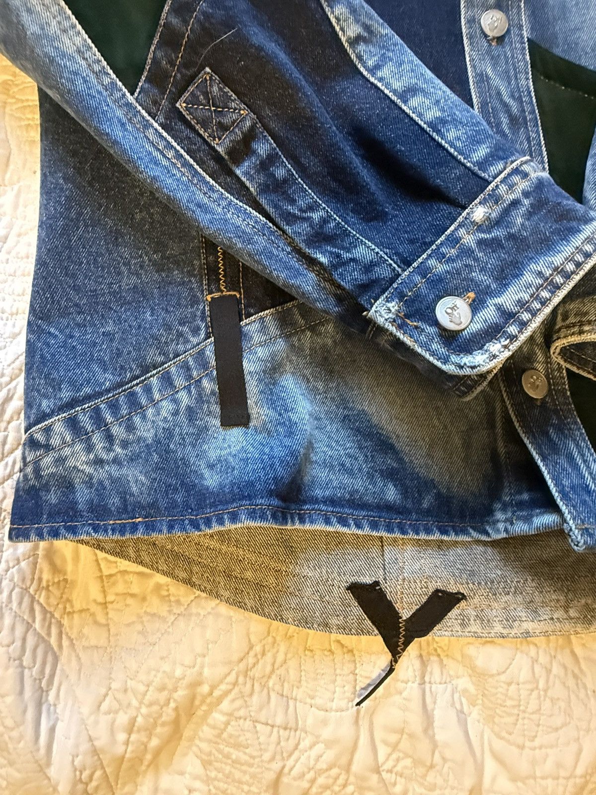 Off-White OFF WHITE denim patchwork jacket FALL/WINTER 2020 Collection Size US XL / EU 56 / 4 - 8 Thumbnail