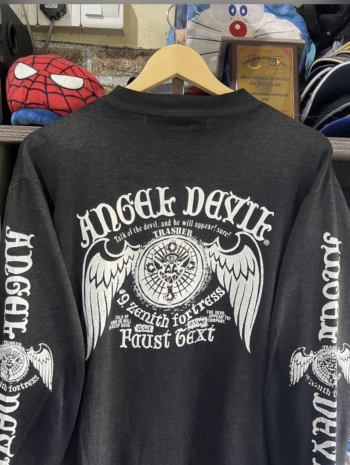 Japanese Brand 🔥Vintage Angel Devil 9 Zenith Fortress Crewneck Sweatshirt Size US L / EU 52-54 / 3 - 13 Thumbnail