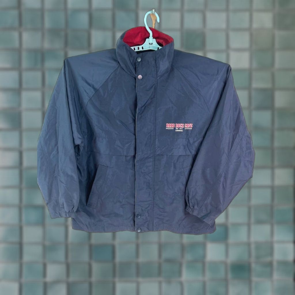 Hard Rock Cafe HARD ROCK CAFE London Mens Jacket Windbreaker Dark Blue L Long Sleeve Zip Casual Ready? (Wait) Size US L / EU 52-54 / 3 - 1 Thumbnail