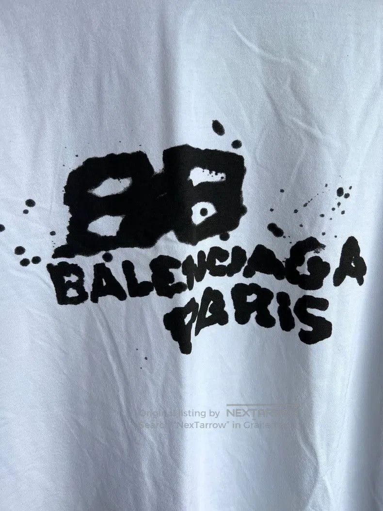 Balenciaga Balenciaga Lettering Printed Round Neck Short Sleeve T-Shi Size US M / EU 48-50 / 2 - 5 Thumbnail