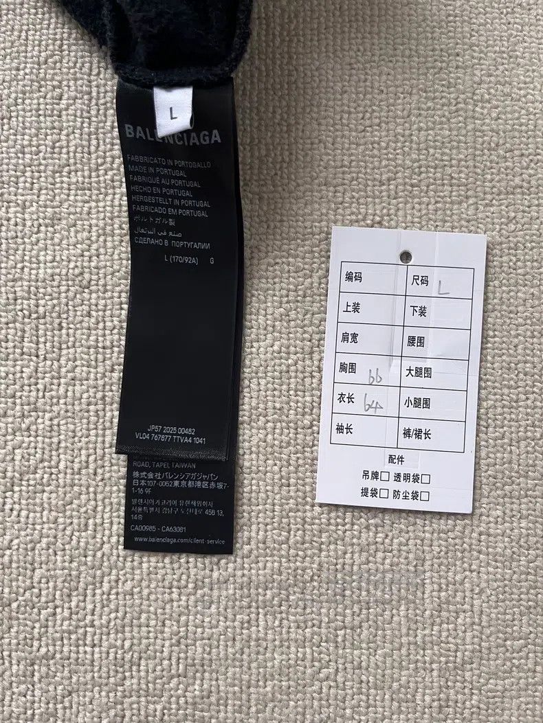 Balenciaga Balenciaga Cut and Washed Faded Hooded Sweatshirt Size US L / EU 52-54 / 3 - 5 Thumbnail