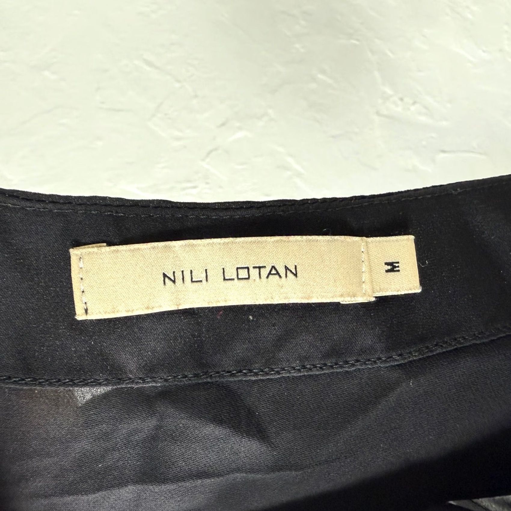 Nili Lotan Nili Lotan Shirt Women's Medium Silk Tank Top Pintuck Button Designer II20 Size M / US 6-8 / IT 42-44 - 5 Thumbnail