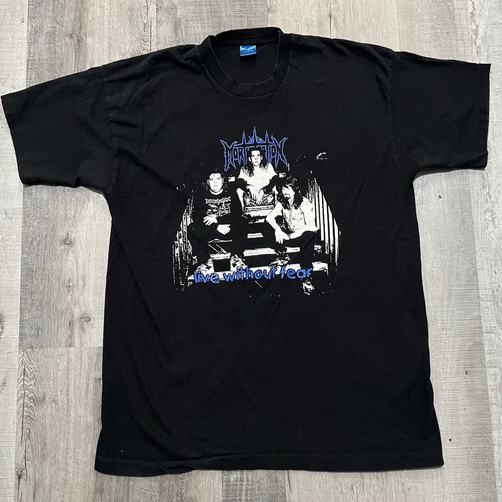 Fruit Of The Loom Mortification EnVision EvAngelene Christian Metal Band Tee Size US XL / EU 56 / 4 - 1 Thumbnail