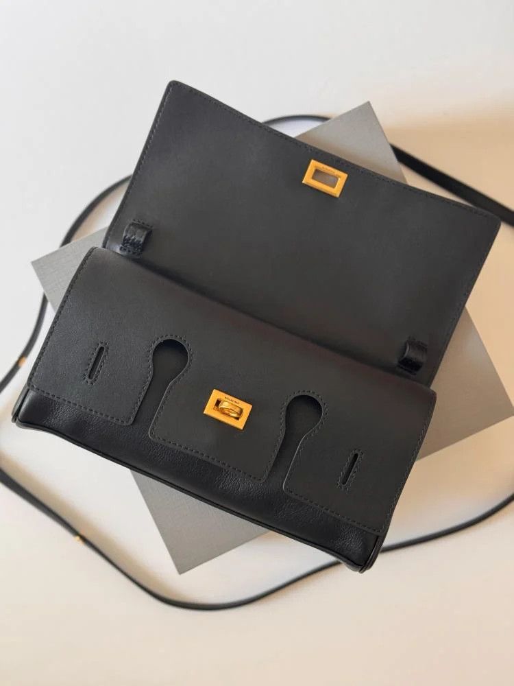 Balenciaga os11x0126 Size: OS / Bel Air Small Clutch on Strap in Black Size ONE SIZE - 3 Thumbnail