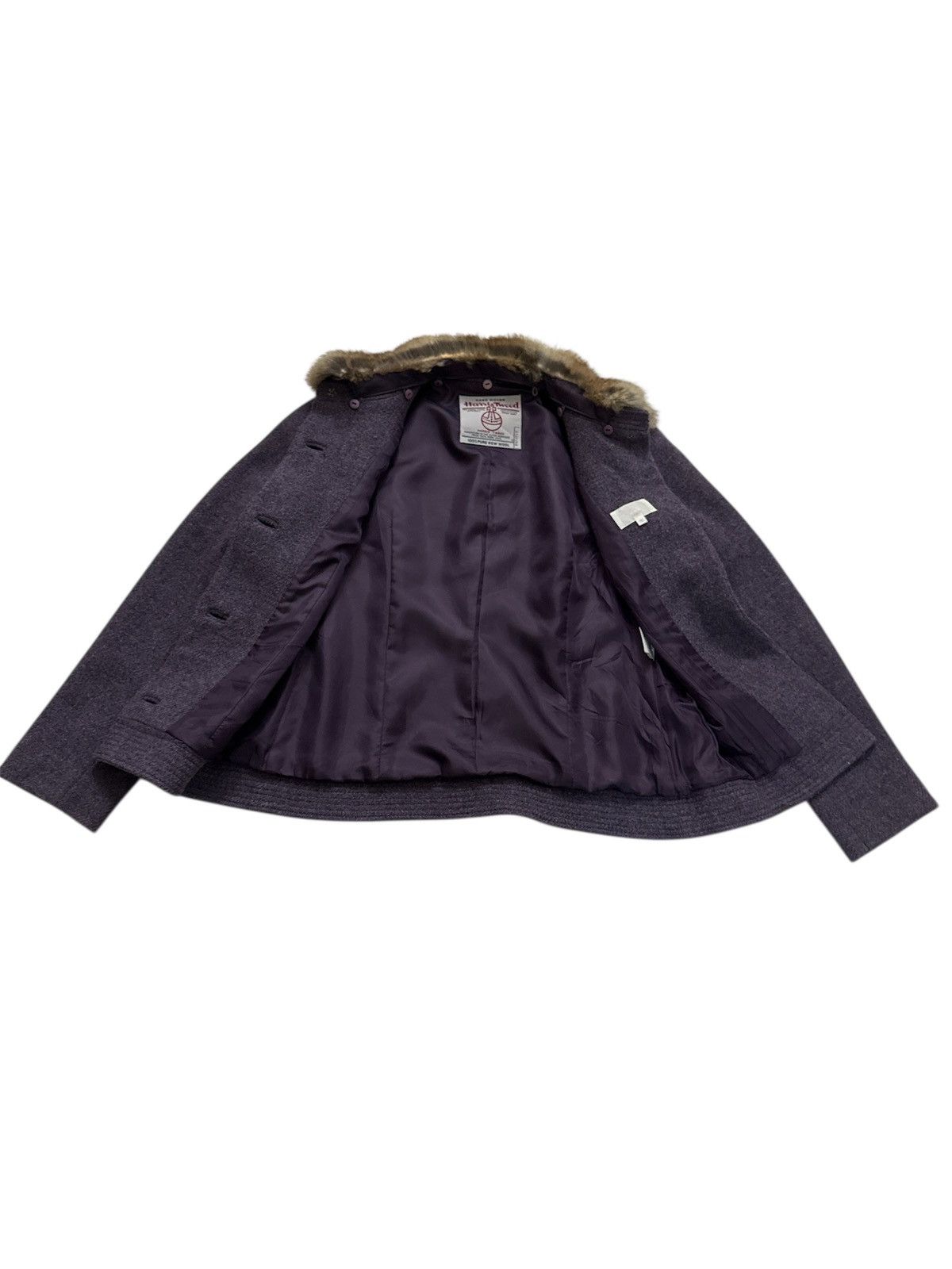 Harris Tweed Harris Tweed Hand Woven Fur Collar Jacket Size XS / US 0-2 / IT 36-38 - 3 Thumbnail
