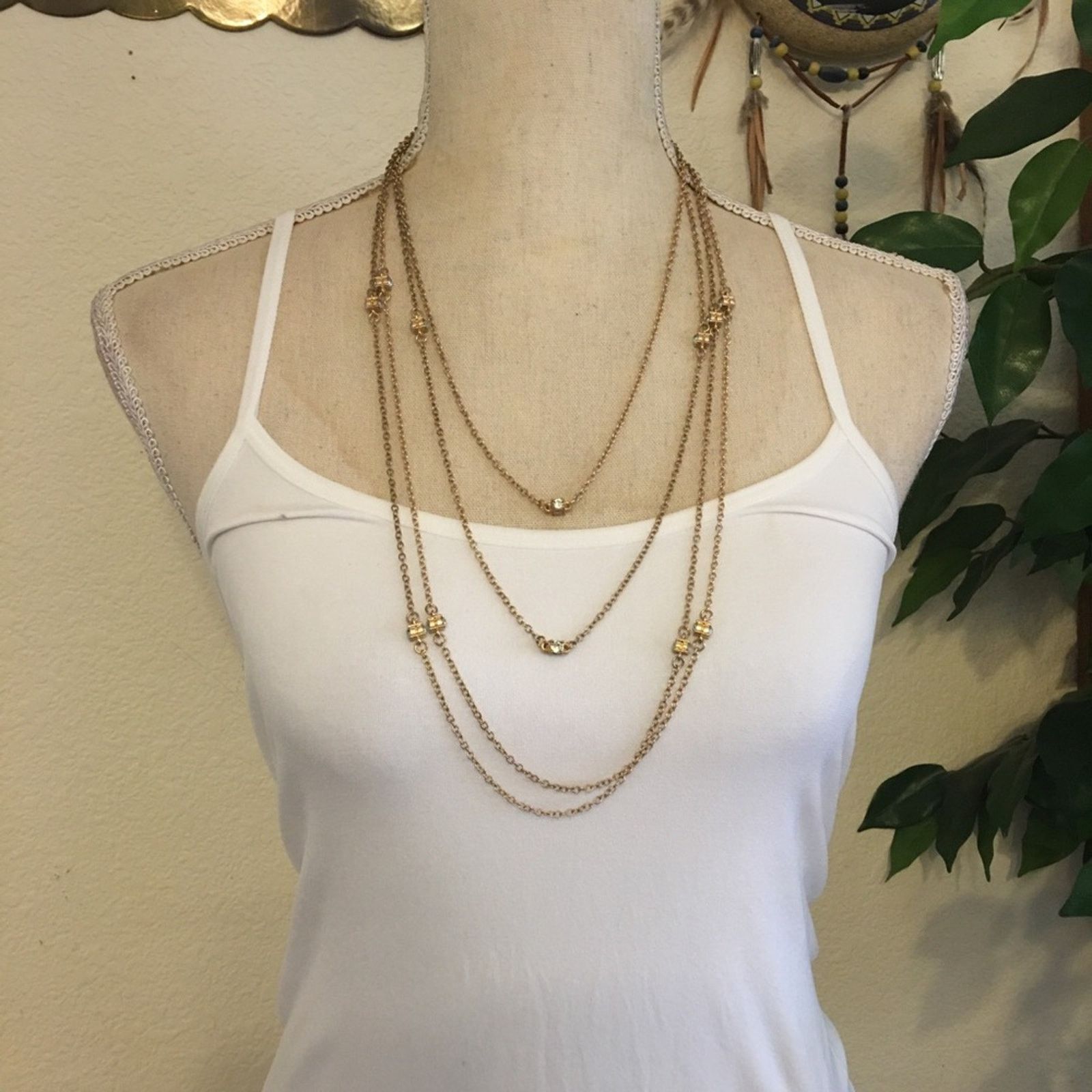 Loft Vintage LOFT quadruple layered gold chain necklace Size ONE SIZE - 3 Thumbnail