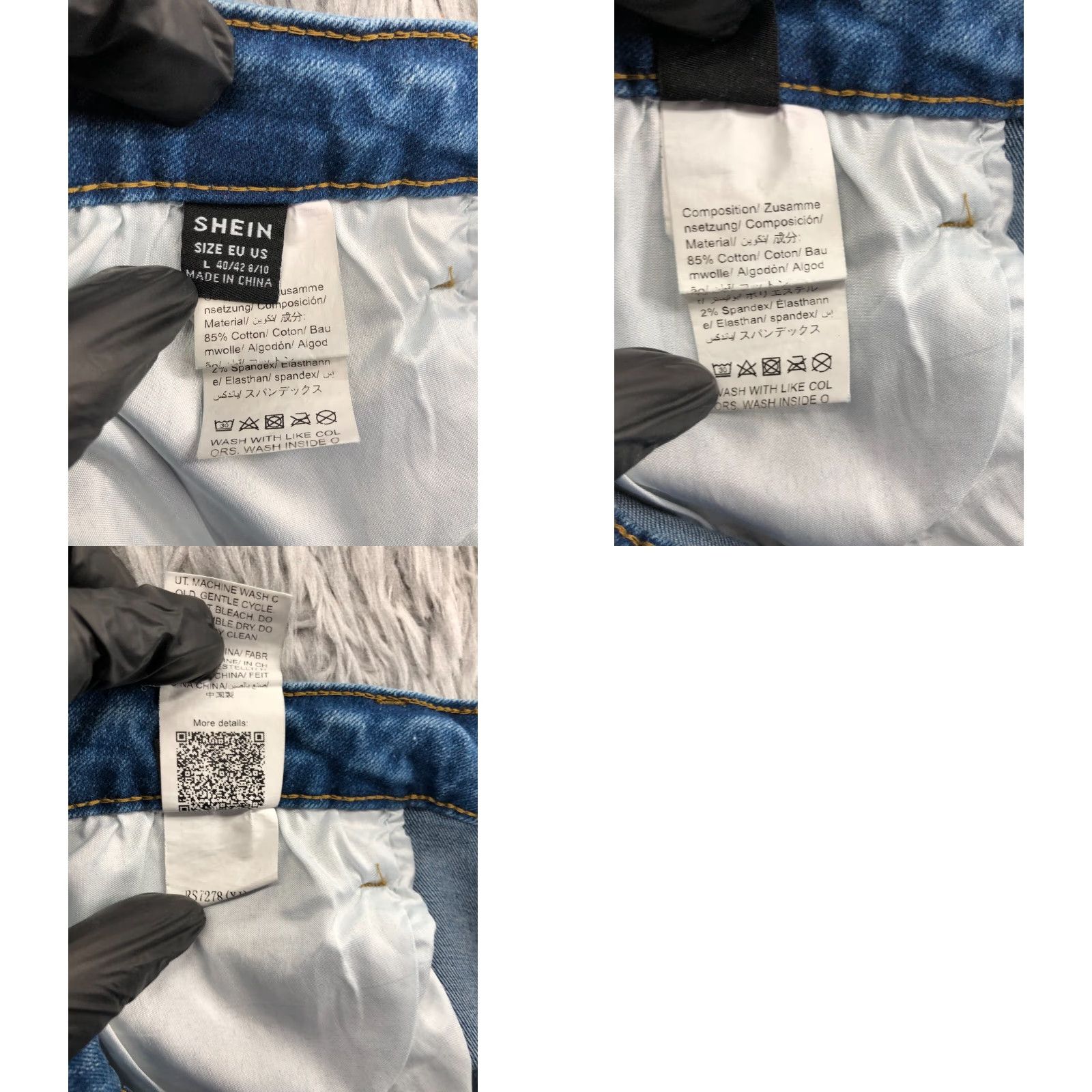 Shein SheIn Jeans Skinny Size L Womens Medium Wash Blue Flaw Size 36" / US 14 / IT 50 - 9 Thumbnail