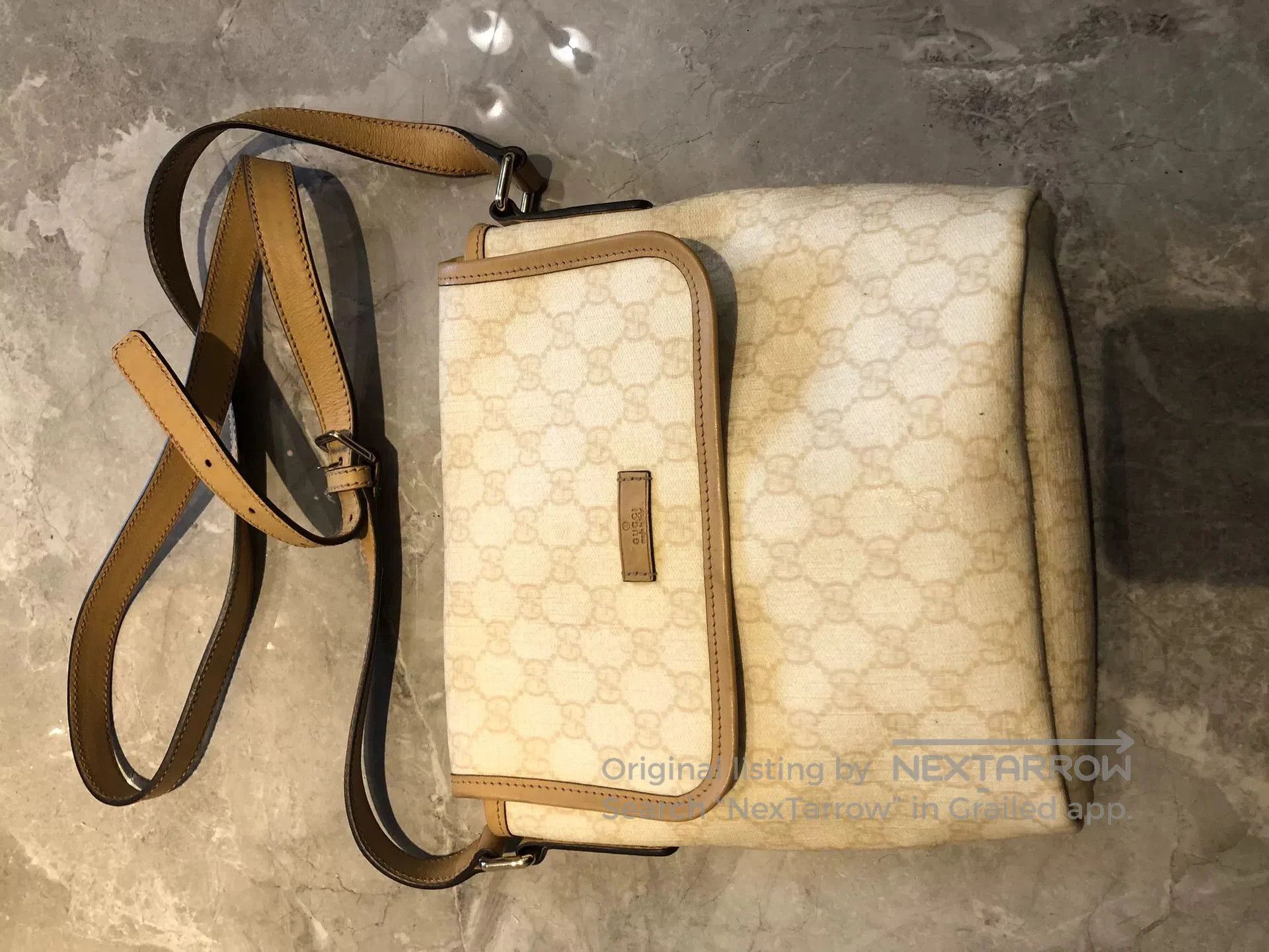 Gucci Gucci Beige Medium GG Print Shoulder Bag. Size ONE SIZE - 1 Thumbnail