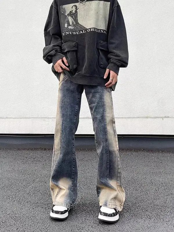 VIBE Vintage washed distressed patchwork jeans Size US 30 / EU 46 - 1 Thumbnail