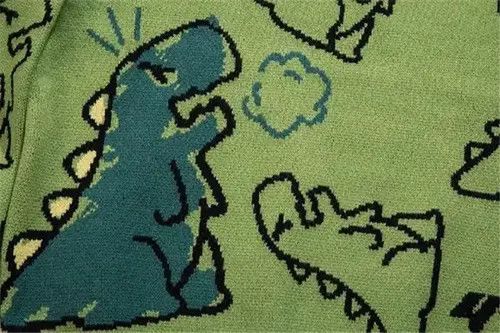 Japanese Brand Harajuku Fashion Knitted Hip Hop Dinosaur Size US S / EU 44-46 / 1 - 3 Thumbnail