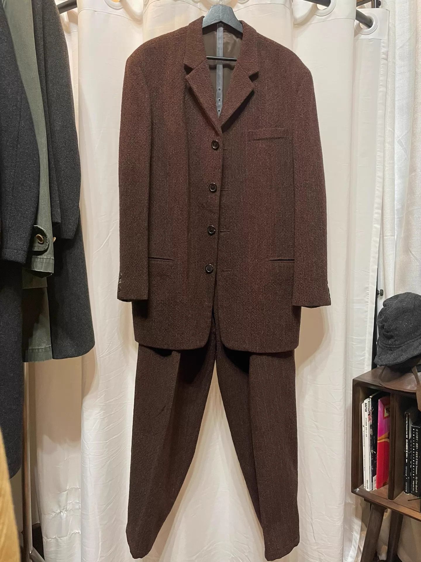 Yohji Yamamoto Yohji Yamamoto Y’s 80s Crimson Tweed Suit M Size US M / EU 48-50 / 2 - 1 Thumbnail