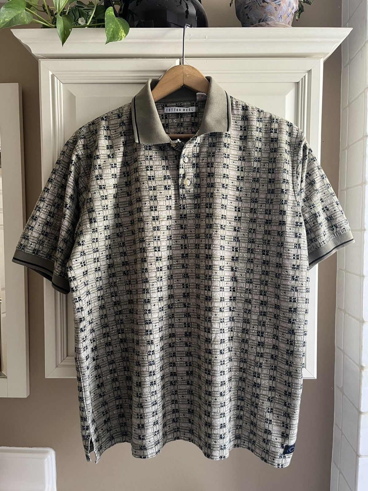 Vintage Vintage Y2K Patterned Polo Shirt Size US L / EU 52-54 / 3 - 1 Thumbnail