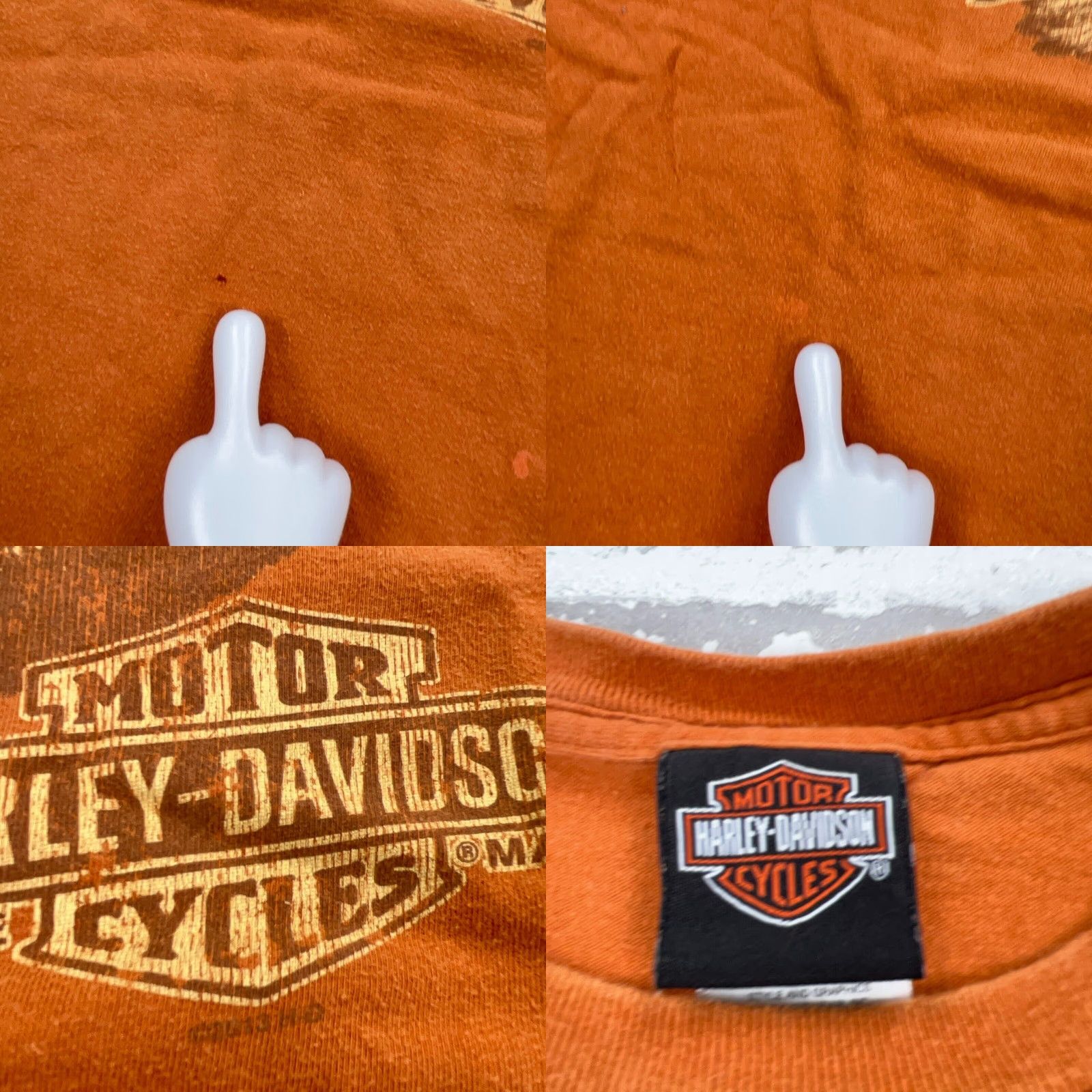 Harley Davidson VINTAGE Harley-Davidson Graphic Tee Men XL Orange Biker Eagle 80s Retro Motorcycle Size US XL / EU 56 / 4 - 8 Thumbnail