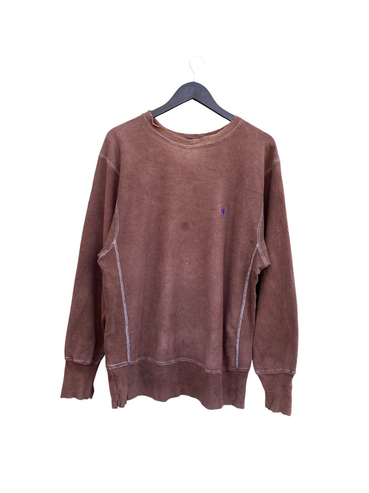 Champion Vintage Distress Champion Reverse Weave Sweatshirt Size US L / EU 52-54 / 3 - 1 Thumbnail
