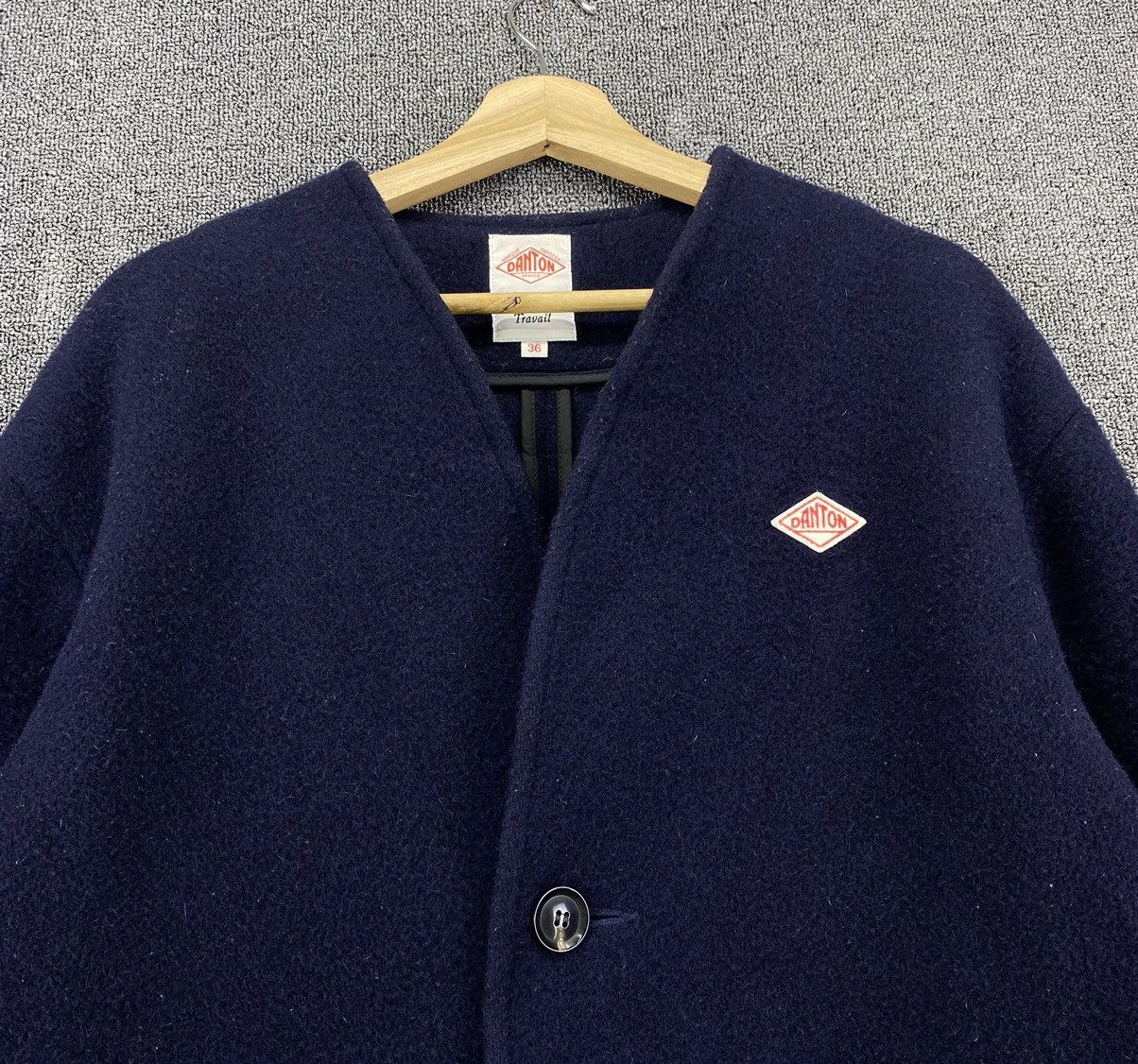 Danton Vintage Danton Vetement De Travails Wool Cardigan Jacket Size XS / US 0-2 / IT 36-38 - 5 Thumbnail
