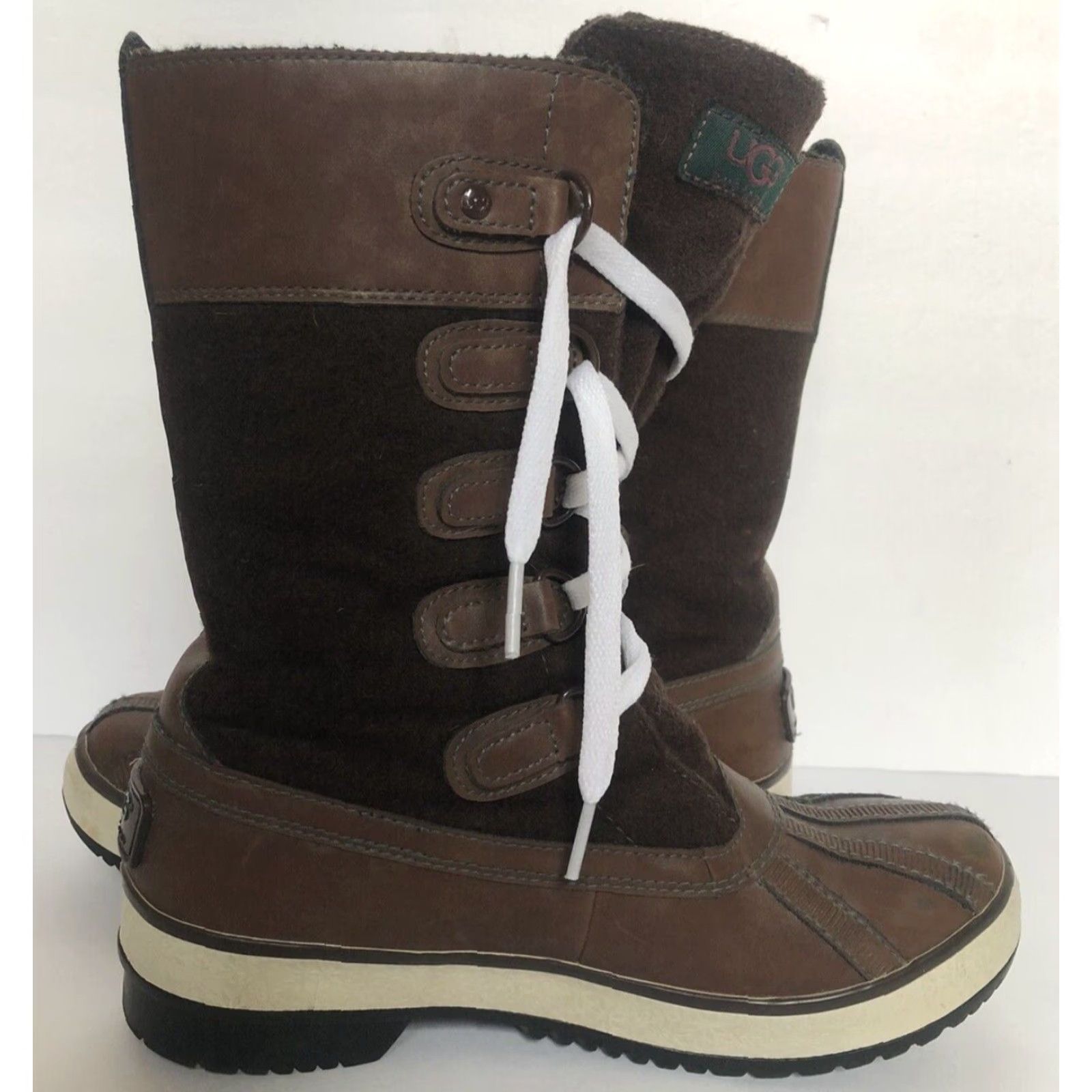 Ugg UGG Boot Women Brown Waterproof Lace Up 6 Size US 6 / IT 36 - 3 Thumbnail