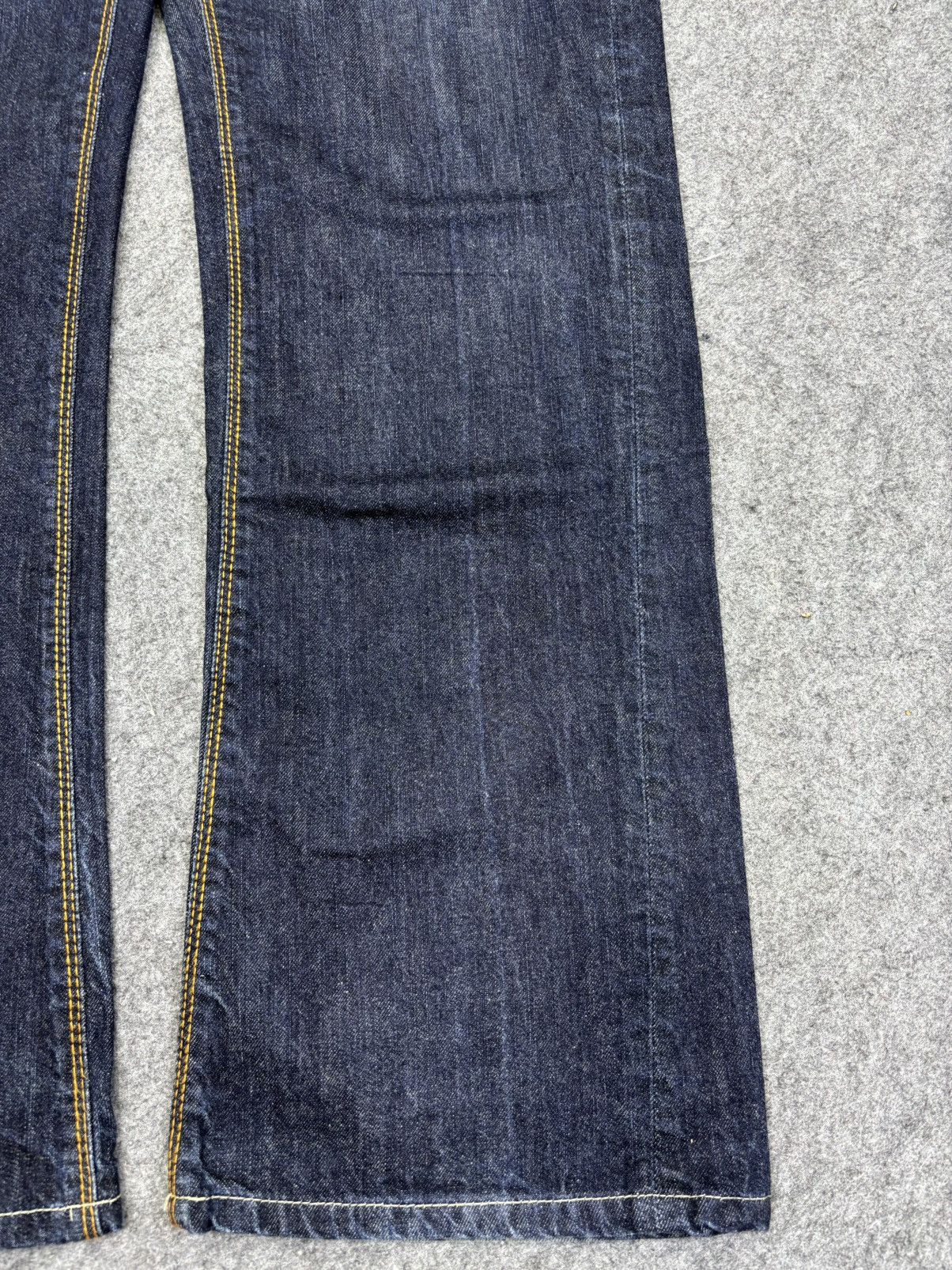 Japanese Brand 💥Flare💥Vintage BLUE WAY Dark Blue Denim F890 Size US 33 - 6 Thumbnail