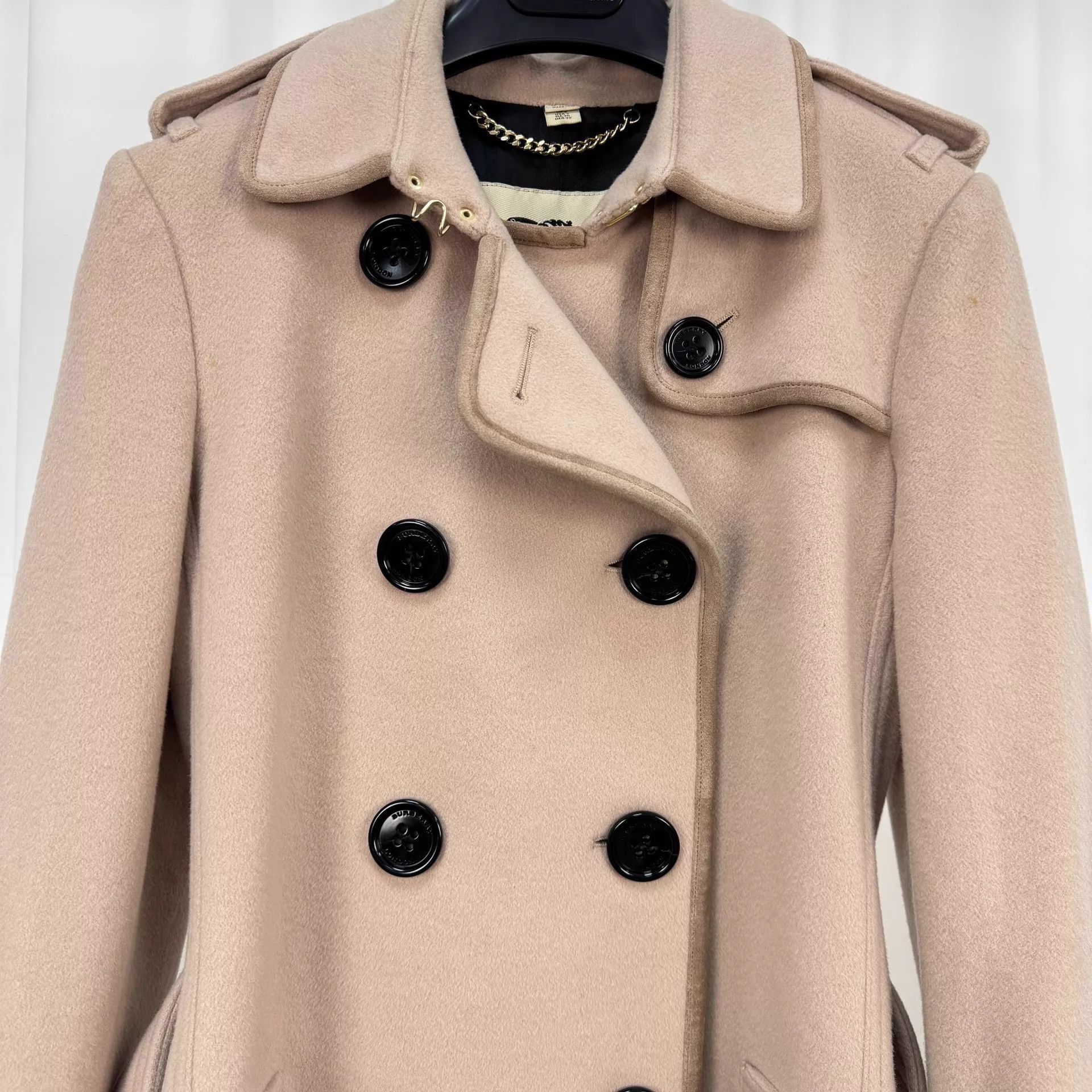 Burberry Burberry double-breasted tan wool coat UK4 98 new Size XS / US 0-2 / IT 36-38 - 3 Thumbnail