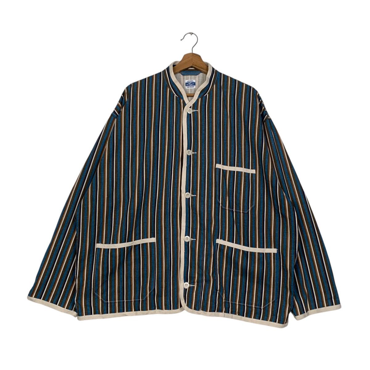 Vintage ☀️Nice design Army Twill stripe sanforized button jacket Size US L / EU 52-54 / 3 - 1 Thumbnail