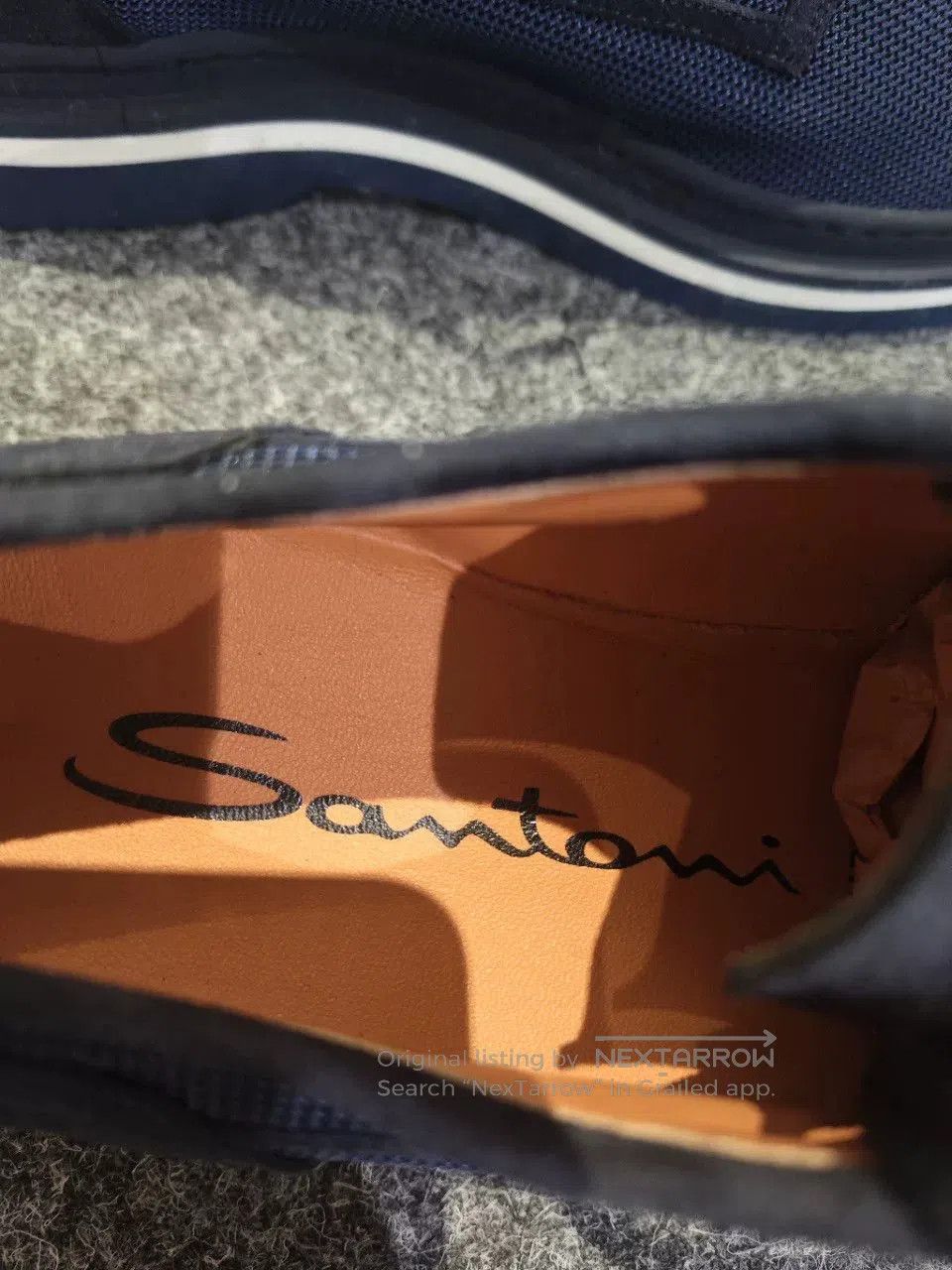 Santoni Santoni Blue Mesh Casual Shoes for Men. Size US 10 / EU 43 - 3 Thumbnail