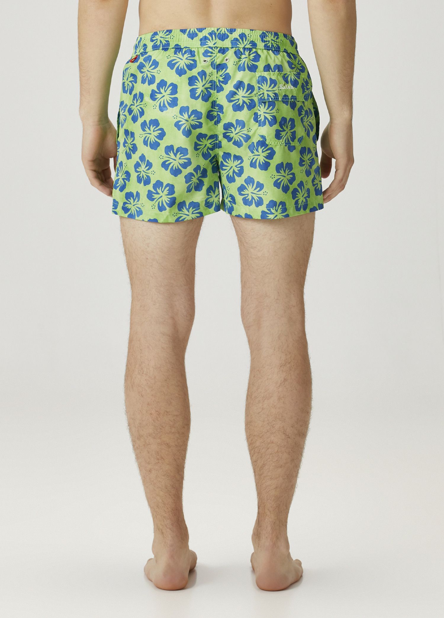 Kiton KITON Napoli green blue floral print nylon swim shorts Large Size US 34 / EU 50 - 4 Thumbnail