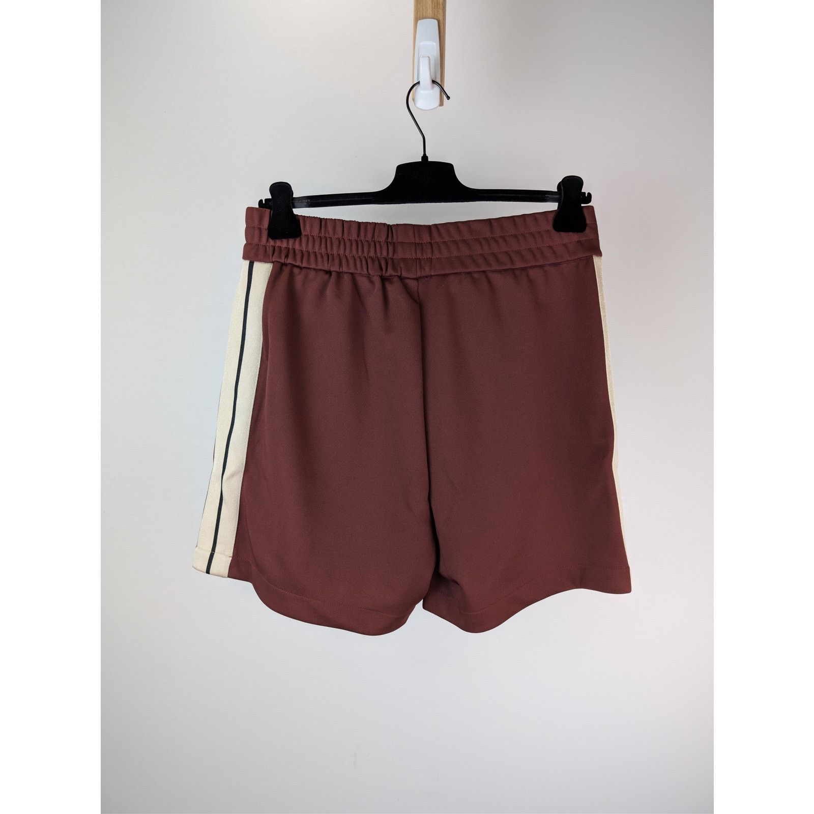 Palm Angels o1rshd1 Classic Logo Track Shorts in Burgundy / Off White Size US 36 / EU 52 - 9 Thumbnail