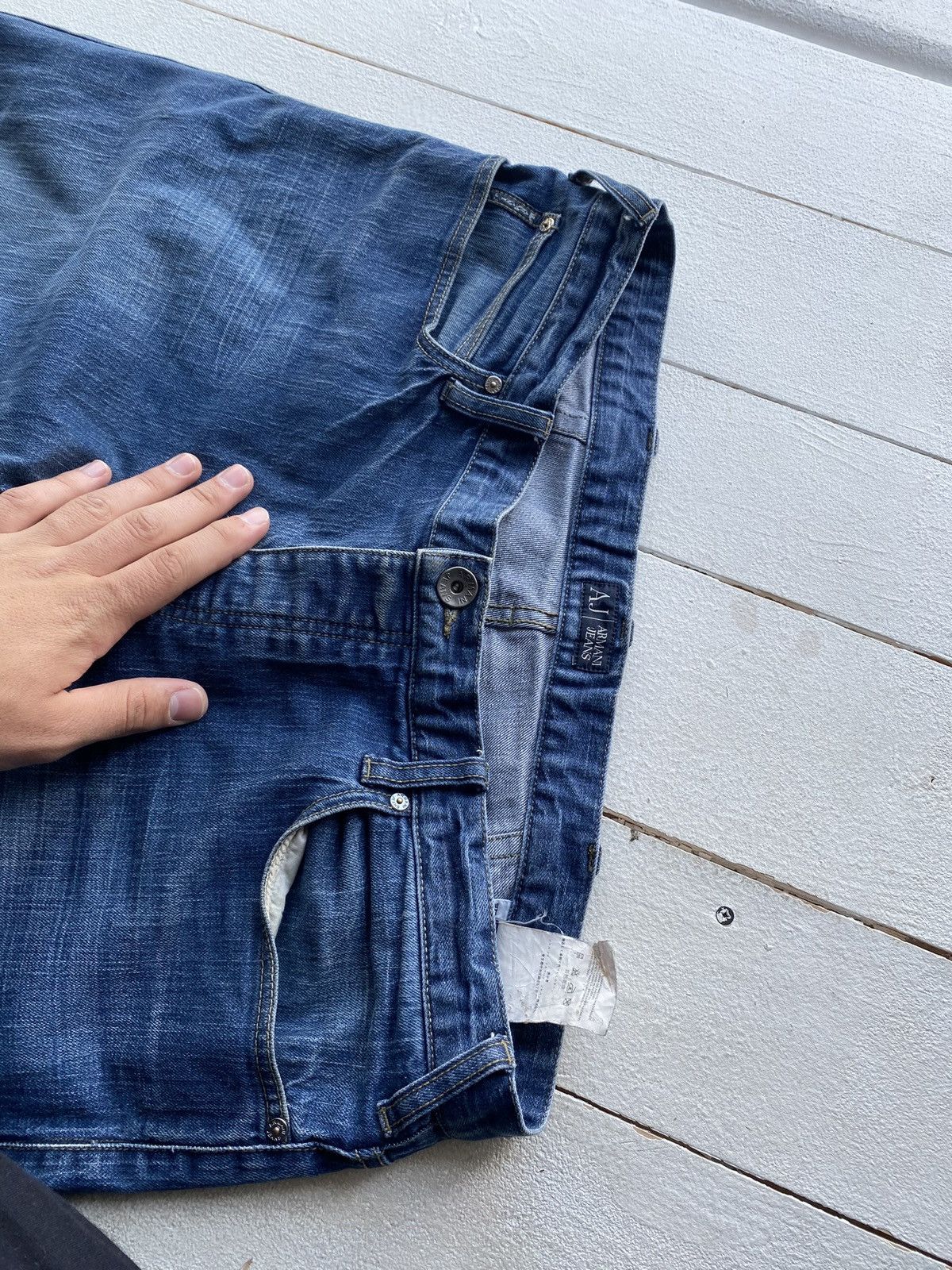 Designer × Giorgio Armani × Vintage Giorgio Armani Jeans Blue 36 Relaxed Straight Designer Size US 36 / EU 52 - 2 Thumbnail