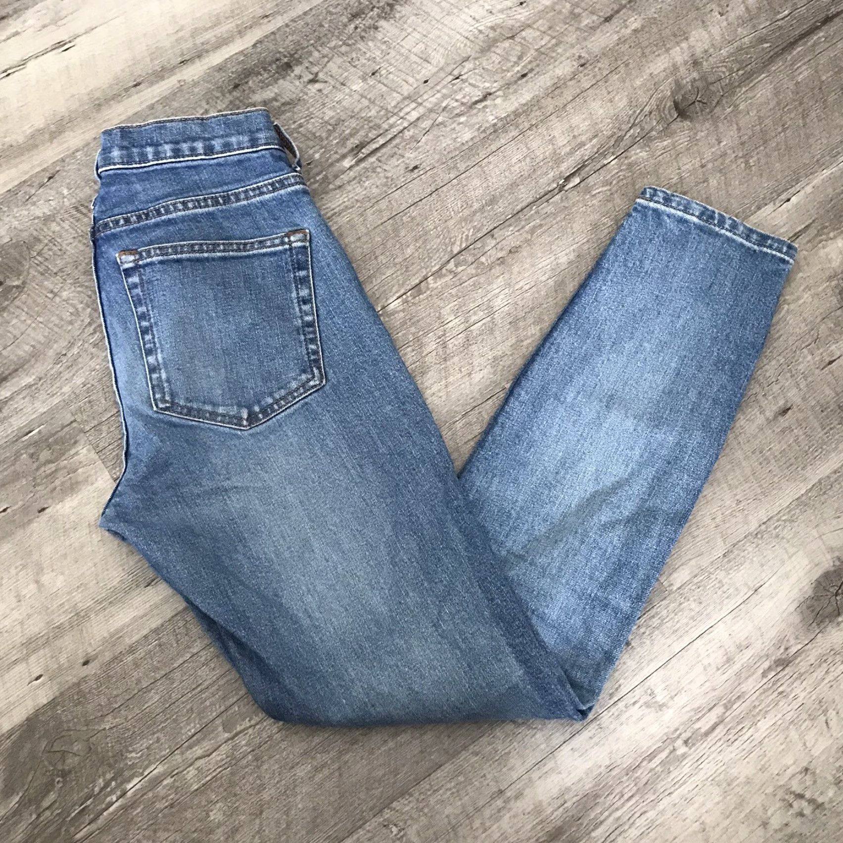 Everlane Everlane Jeans Womens 24 Waist Mid Rise Ankle Skinny Cotton Blue Stretch Denim Size 42" / US 20 - 5 Thumbnail