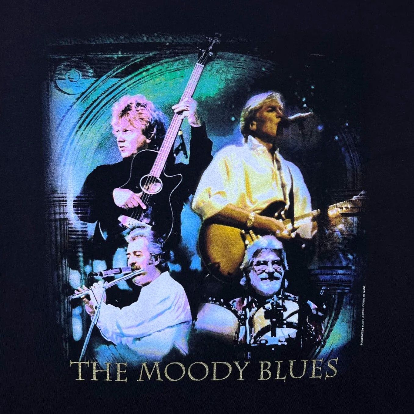 Vintage VINTAGE BG The Moody Blues “Hall Of Fame” Psych Prog Rock Band Tour T-Shirt L XL Black Graphic Print Front Back Mens Shirt Size US XL / EU 56 / 4 - 3 Thumbnail