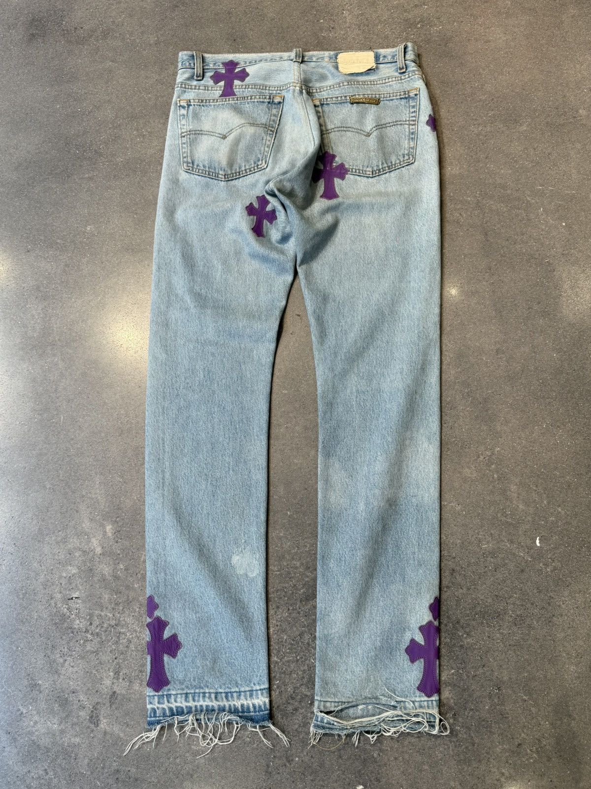 Chrome Hearts Chrome Hearts Purple Cross Patch Blue Jeans Levi’s Denim Size US 34 / EU 50 - 2 Thumbnail