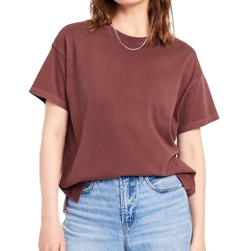 Old Navy Old Navy Petite Vintage Crew-Neck T-Shirt Royal Velvet, LP Size L / US 10 / IT 46 - 2 Thumbnail