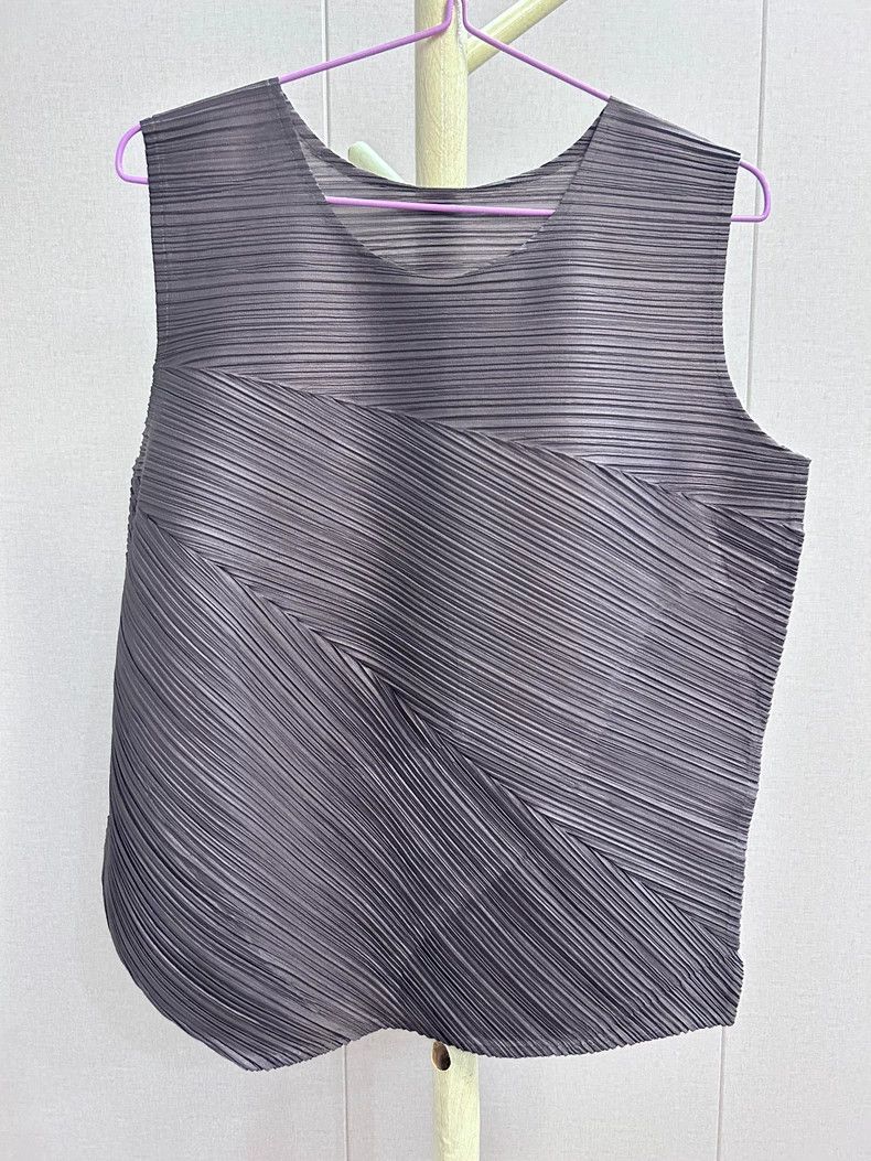 Issey Miyake Issey Miyake size:3 High-end grey spring top vest Size XS / US 0-2 / IT 36-38 - 1 Thumbnail