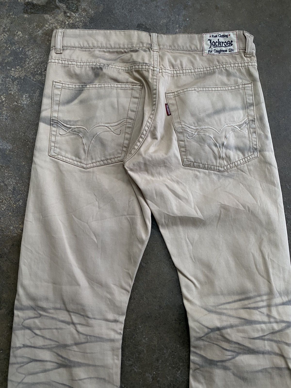 JACKROSE Jackrose Slim Flare Beige Denim Size US 29 - 5 Thumbnail