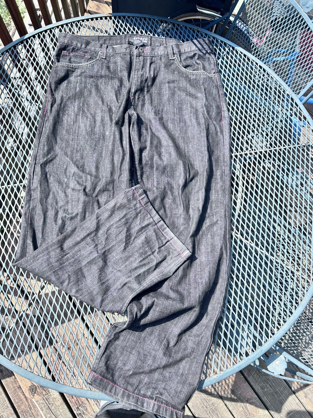 Other CRAZY RARE REFUSE DENIM Y2K EMBROIDERED JEANS BAGGY Size US 40 / EU 56 - 3 Thumbnail