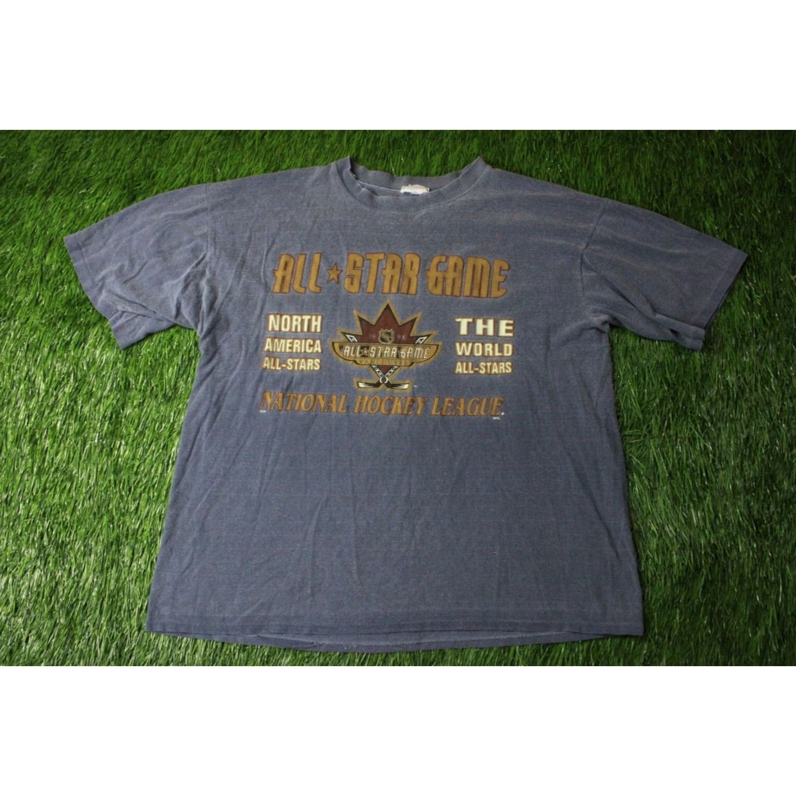 NHL ALL STAR GAME NHL 1998 VINTAGE RARE BAND SHIRT JERSEY TEE WAVES XL BLUE MEN Shirt All Star NHL 1998 Vintage Waves Band Shirt XL Blue Mens Size US XL / EU 56 / 4 - 2 Thumbnail