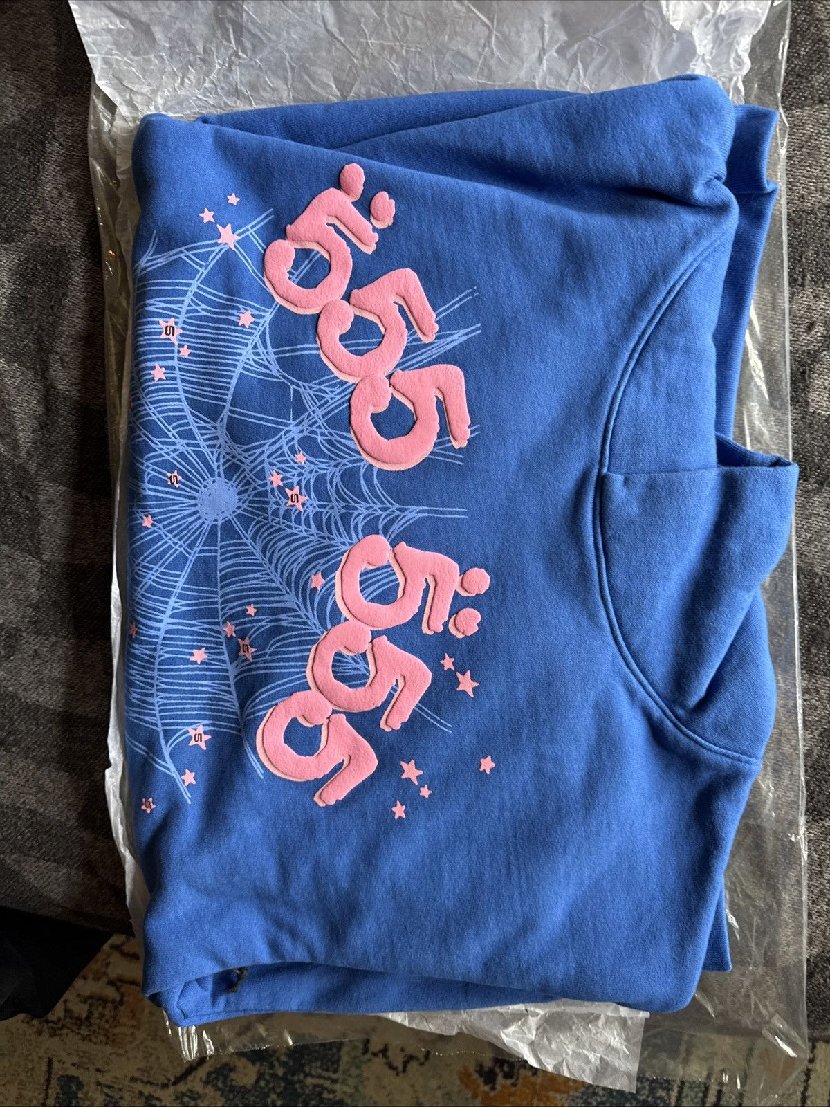 Sp5der Sp5der Angel Number Hoodie blue 555 New size large Size US L / EU 52-54 / 3 - 5 Thumbnail