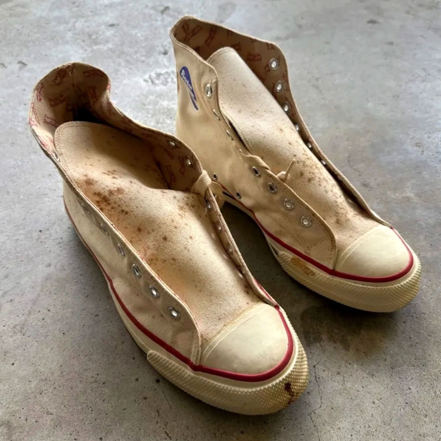 Bata VINTAGE Bata Bullets Converse Copies Sneakers Size 12 Mens White NOS Size US 12 / EU 45 - 2 Thumbnail