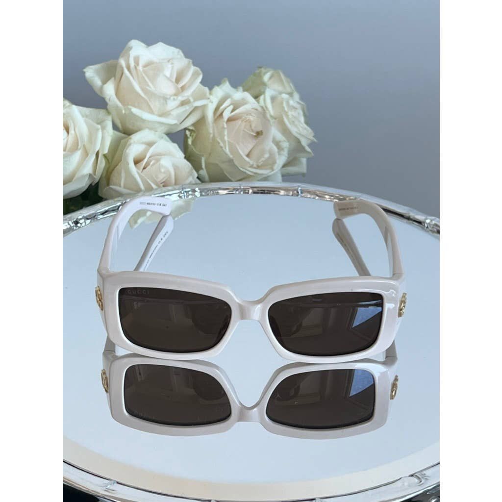 Gucci NEW Gucci GG1403S Ivory Unisex Marmont Sunglasses Size ONE SIZE - 6 Thumbnail