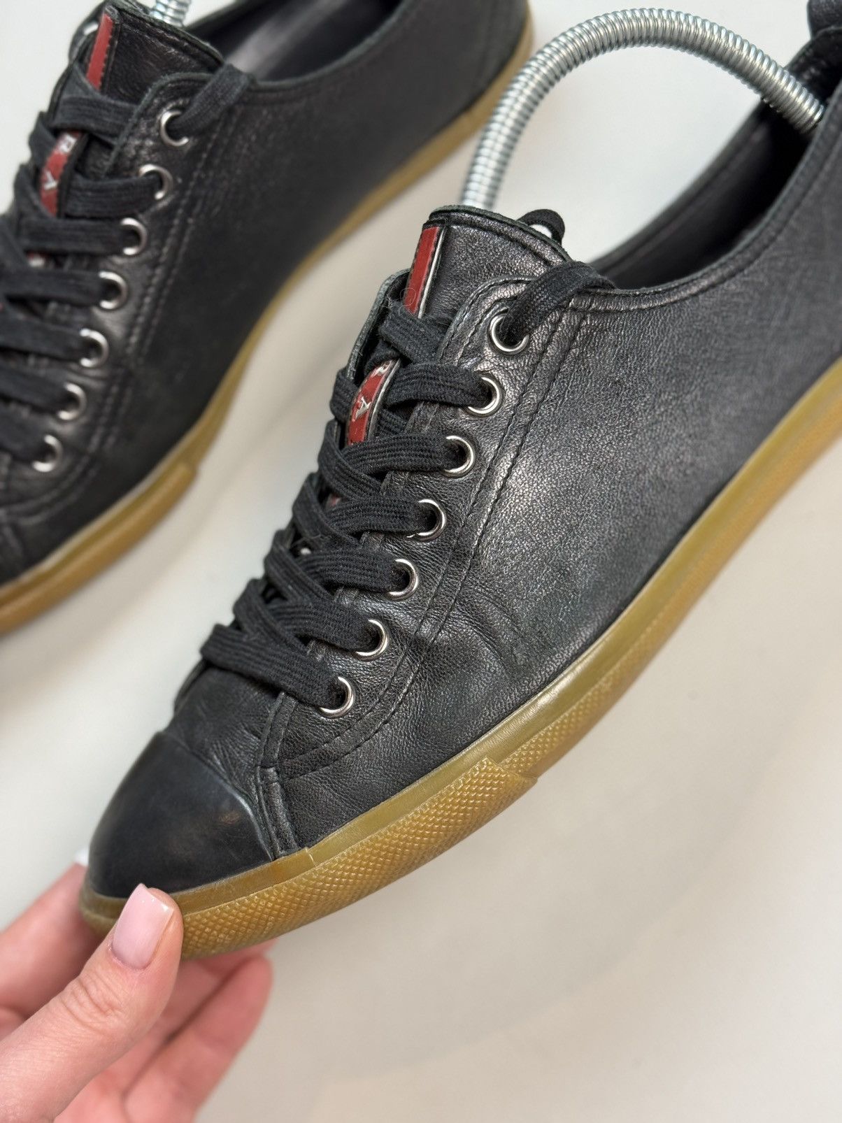 Prada Prada Men’s Leather Low Top Lace Up Sneakers Shoes Size US 8.5 / EU 41-42 - 14 Thumbnail