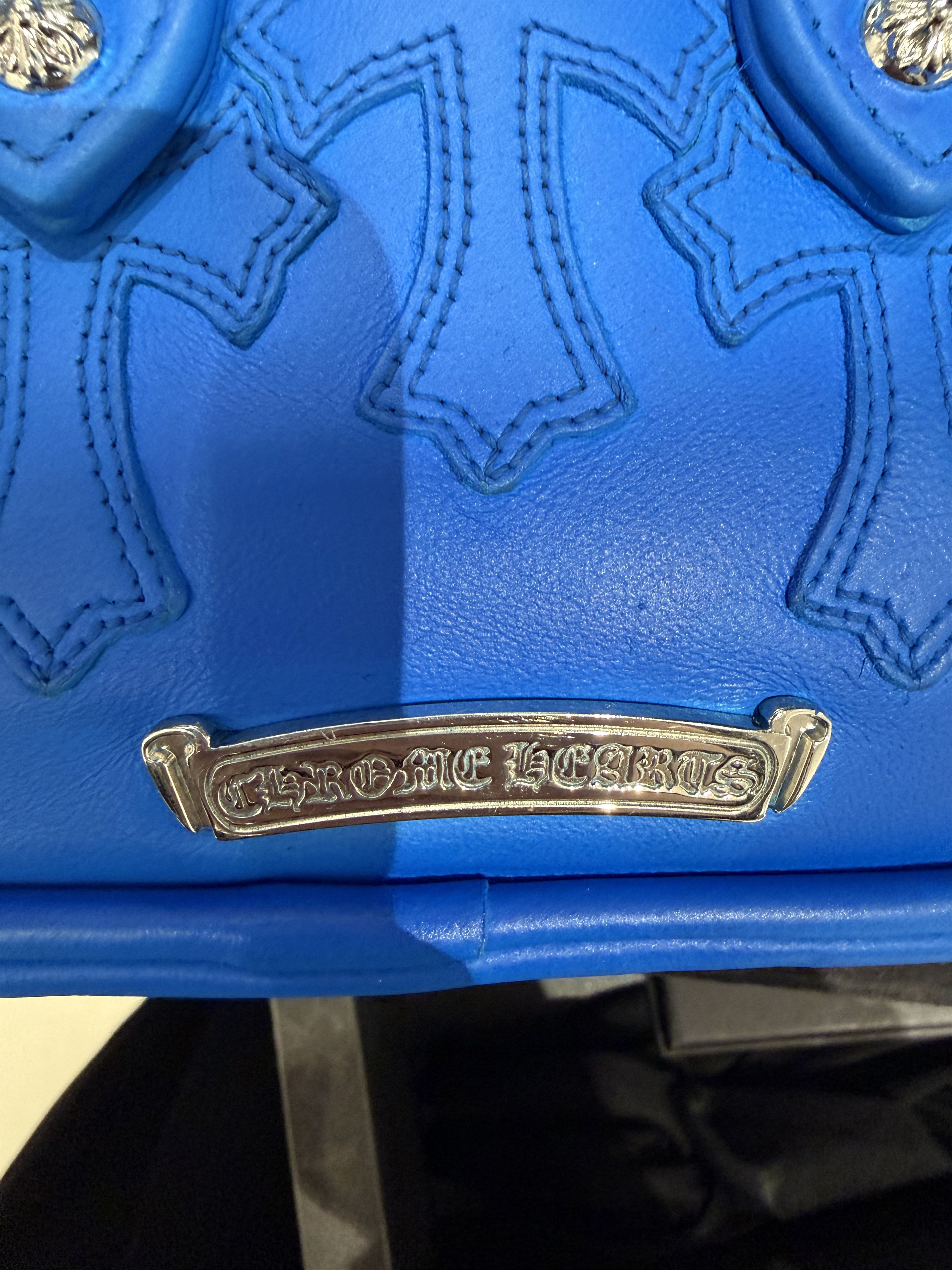 Chrome Hearts Chrome Hearts Electric Blue Leather Cross Patch Mini Gym Bag Size ONE SIZE - 8 Thumbnail